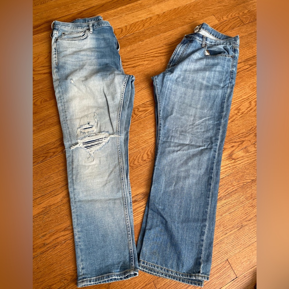 TWO pairs of Mens Jeans (Old Navy 38x30/ Easy Authentic 36x30) sold together